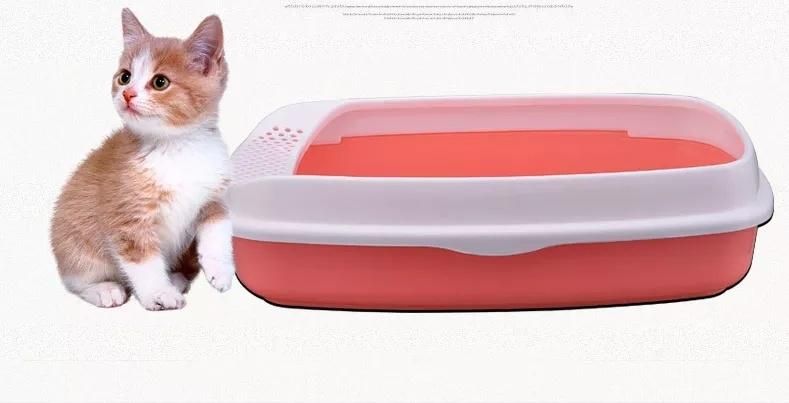 Amazon Hot Sell Plastic Cat Clean Toilet Litter Box with Poop Scoop