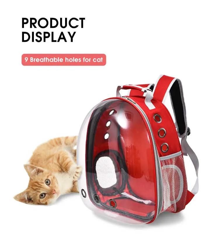 Transparent Design Durable Breathable Cat Backpack Cat Carrier Bag with Handle