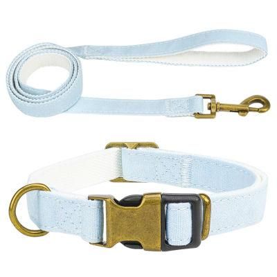 Degradable Eco Friendly Recycled Materials Comfy Canvas Bamboo Fiber Hemp Cotton Dog Collar and Leash