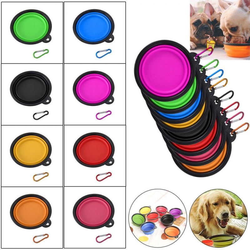Pet Soft Silicone Collapsible Travel Bowl/Food Tray