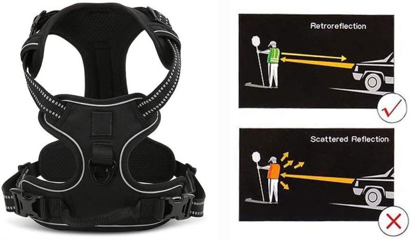 Soft Front Dog Harness. Best Reflective No Pull Harness