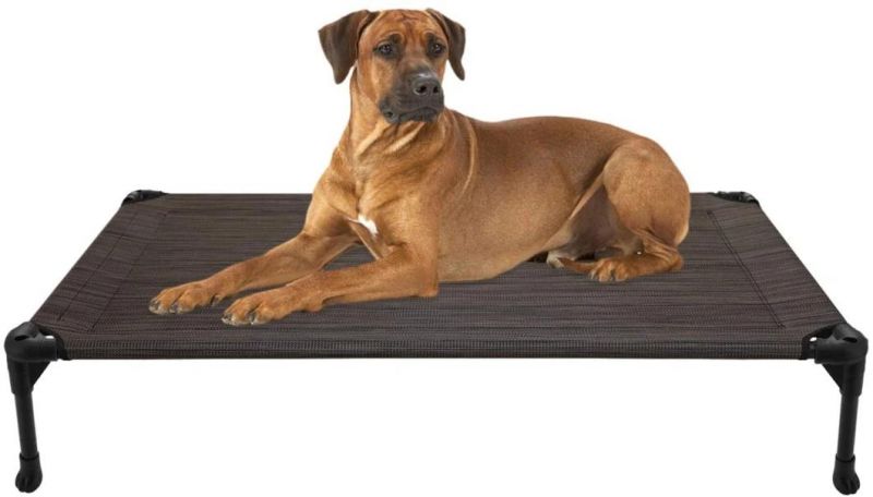 Dog Bed with No-Slip Rubber Feet for Indoor & Outdoor Use