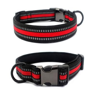 Two High Reflective Stripe Webbing Dog Collar