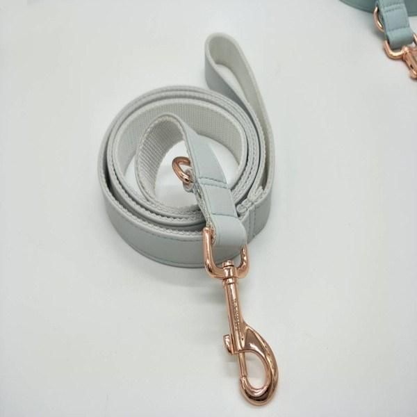 Rose Gold Hardware Durable Leather Dog Leash