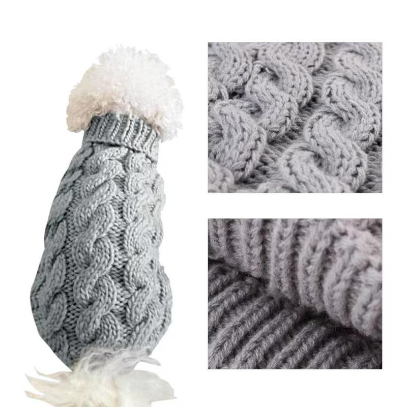 Pullover Dog Sweater Winter Warm Pet Sweater for Small Medium Pets