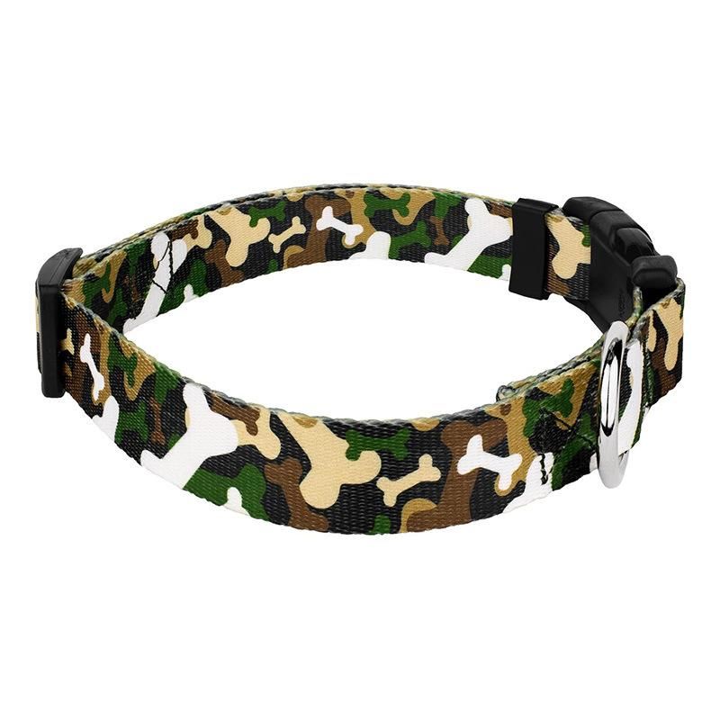 High Quality Custom Camo Adjustable Luxury Buckle Dog Collar