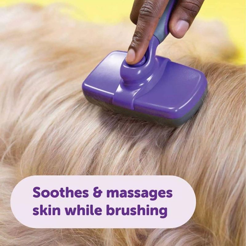 Pet Dematting and Detangling Comb Self-Cleaning Brushes Dog Cat Hair Remover Brush for Shedding and Grooming Dog Slicker Brush