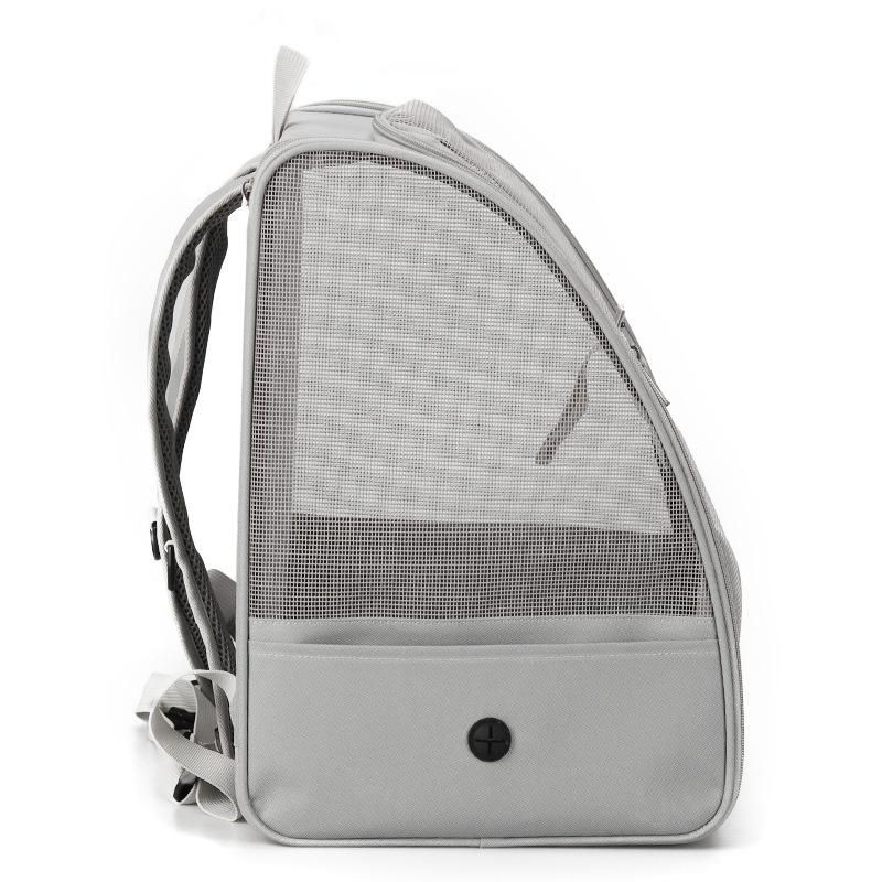 Pet Backpack Carrier Collapsible Buckle Support with Safety Straps for Small Catdog