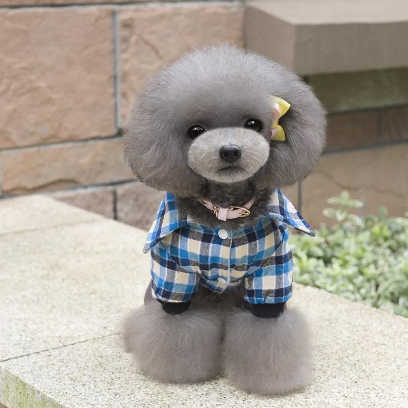 Wholesale Designer Clothes Pet Puppy Dog Denim Four-Legged Autum Pomeranian Dog Clothing Pet Clothes