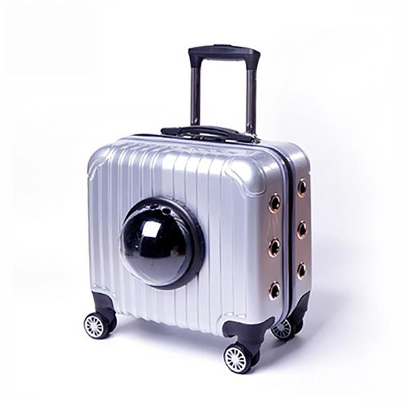 Fashion Breathable Pet Bag Travel Suitcase with Wheels and Trolley