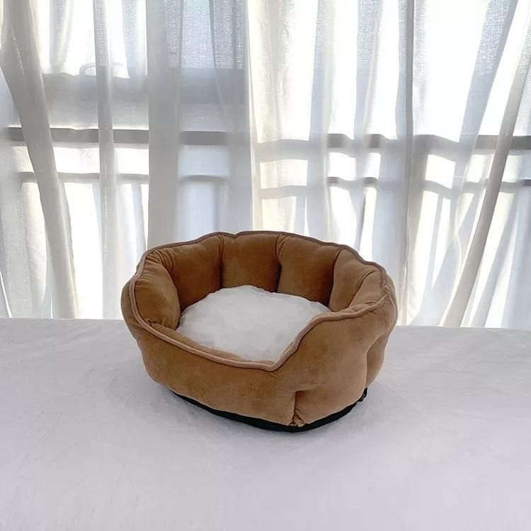 Luxury Winter Thickened Warm Sceptile Cat Cushion Pet Kennel Nest Cama Gato Mascotas Paras Plush Cuccia Gatto Tent Dog Shell Bed