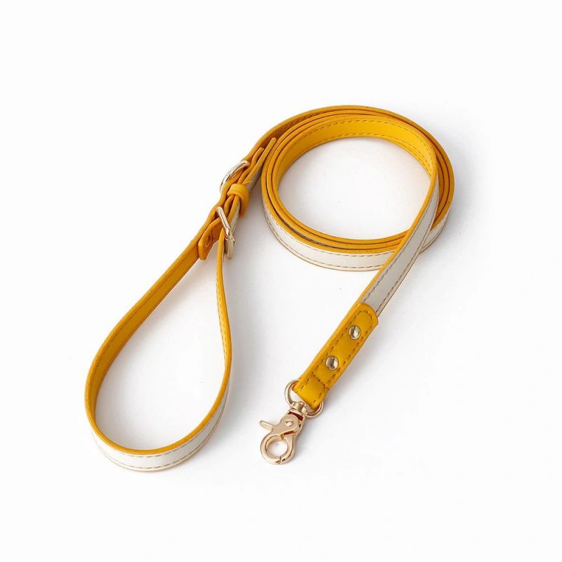 Hot Sale Amazon Pet Products Dropshipping Designer Personalized Luxury Vegan PU Genuine Leather Pet Dog Leash