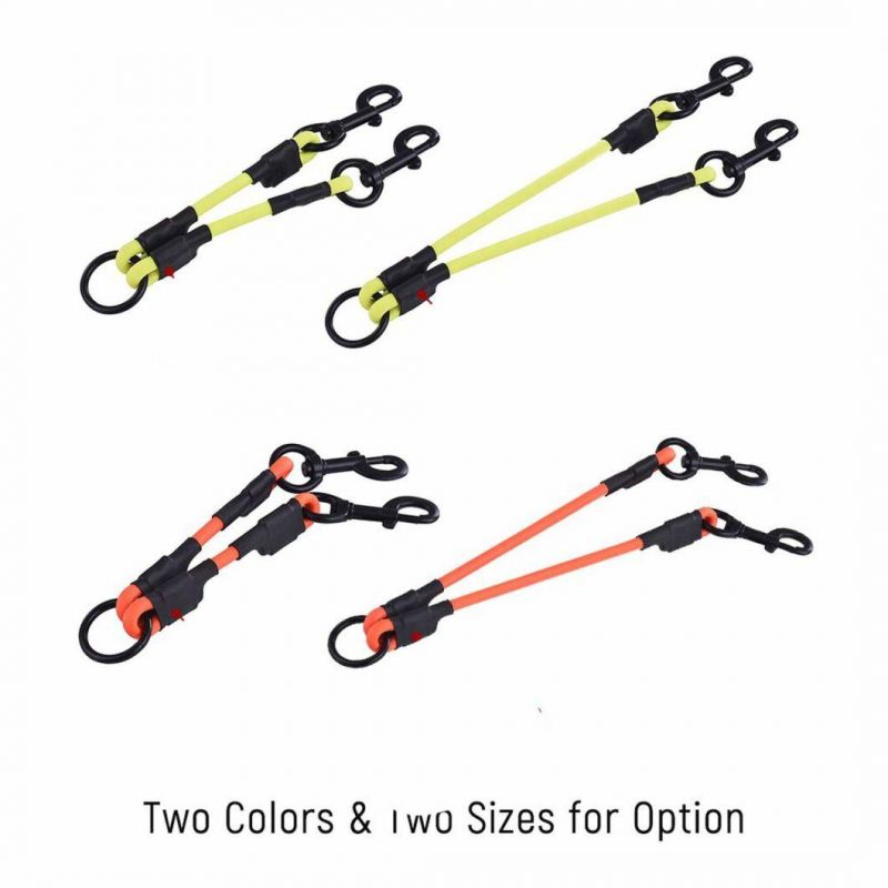 Dog Dual Lead Twin Way Walk PVC Round Double Dog Working Leash Linker Waterproof