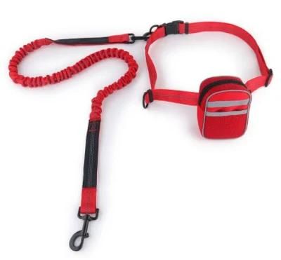 Hands Free Running Bungee Pet Leash with Pouch