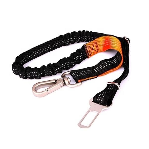 Nylon Rope Dog Soft Seat Belt Leash with Metal Buckle for Small Medium & Large Dog