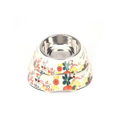 Wholesale Melamine and Stainless Steel Pet Dog Bowl