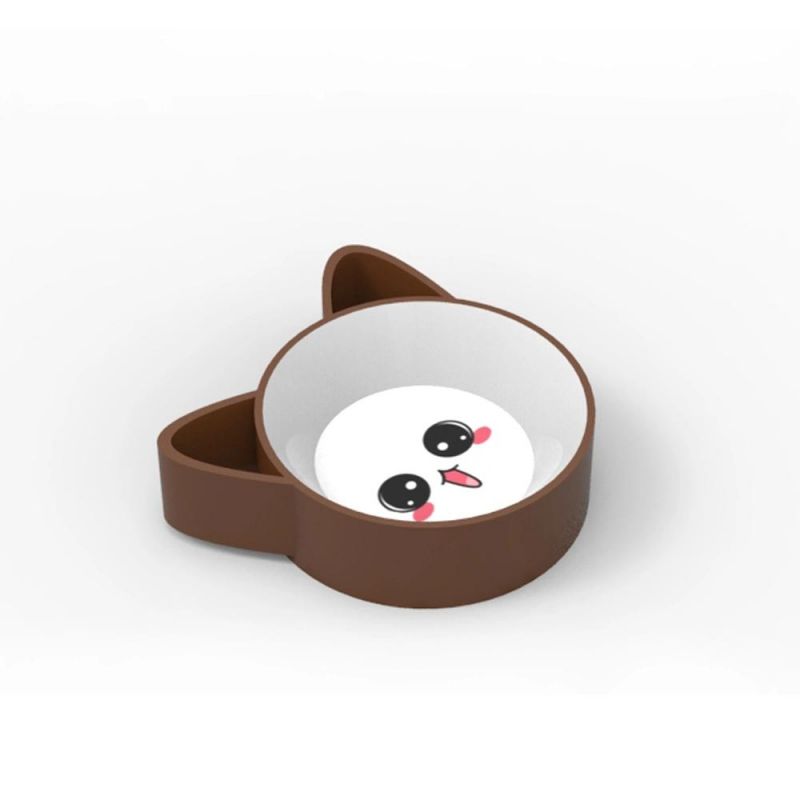 Cute Cat Ceramic Pet Bowl Food Water Dog Cats Feeder