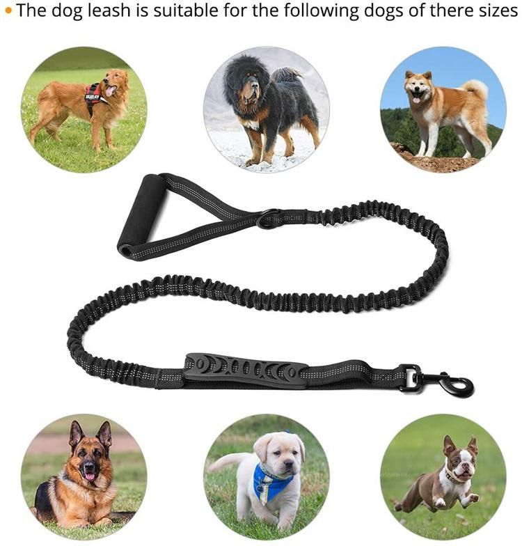 Strong Reflective Nylon Elastic Bungee Dog Training Lead Pet Leash