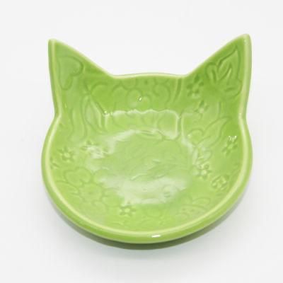 Factory Direct Ceramic Slow Feeder Dog Bowl Paw Print with Good Quality and Low Price