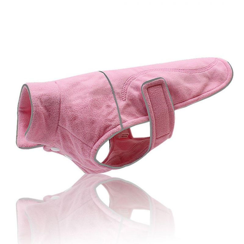 Fleece Dog Coat Pet Jacket Reflective Dog Clothes for Cold Weather for Small to Large Pets