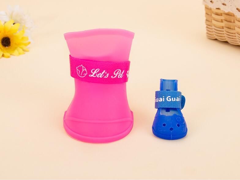Wholesale Dog Shoes Candy Colors Dog Rain Boots Waterproof Dog Rain Shoes