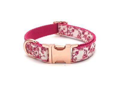 Luxury Custom Pattern Basic Classic Padded Dog Puppy Collar with Metal Buckle