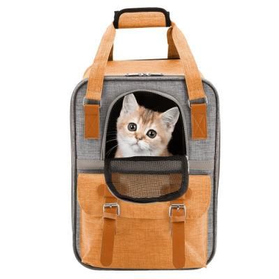 Airline Approved Breathable Outdoor Expandable Pet Carrier Folding Dog Cat Carrier Backpack