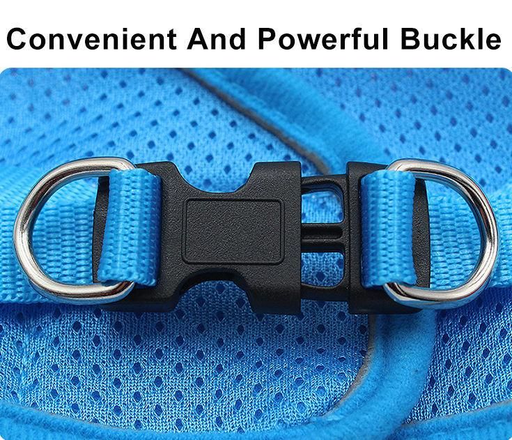Small Medium Pets Soft Breathable Air Mesh Reflective Bands Safe Comfortable Dog Harness with 1.5m Leash