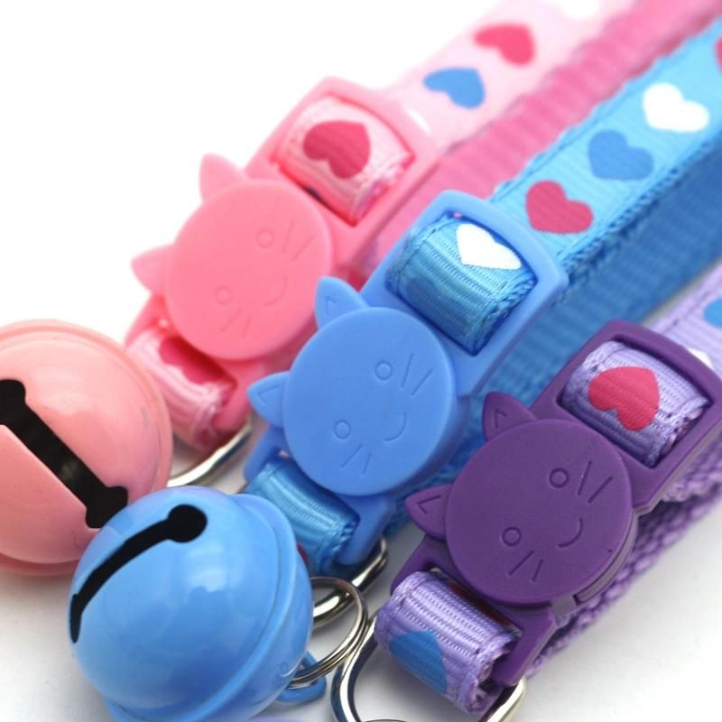 New Colorful Customized Cat Collar Lollipop Pattern Cat Shape Safety Buckle Cat Dog Collar