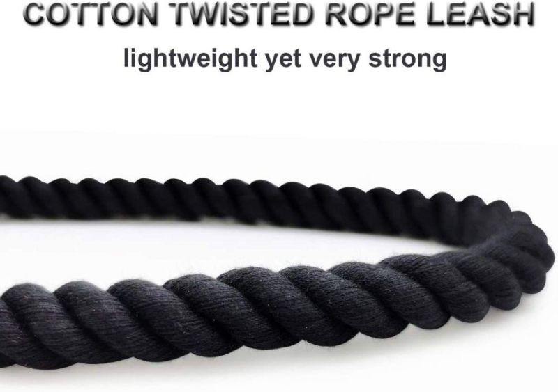 6 FT Cotton Rope Dog Leash, Strong Braided Lead with Colorful Design
