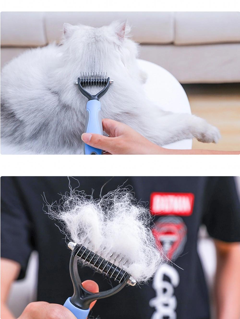 Pet Stainless Double-Sided Brush Cat Dog Hair Removal Comb