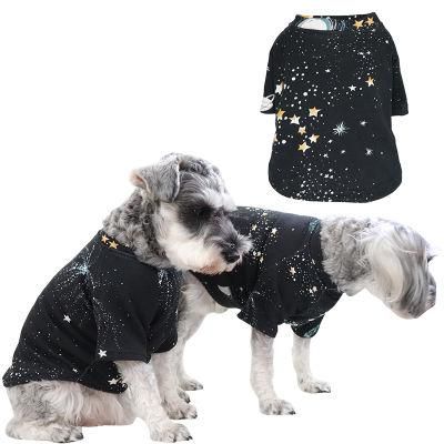 Star Pattern Black Medium Size Pet Clothes