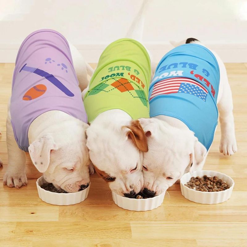 Printed Small Dog Shirt Soft Breathable Girl Puppy Clothes