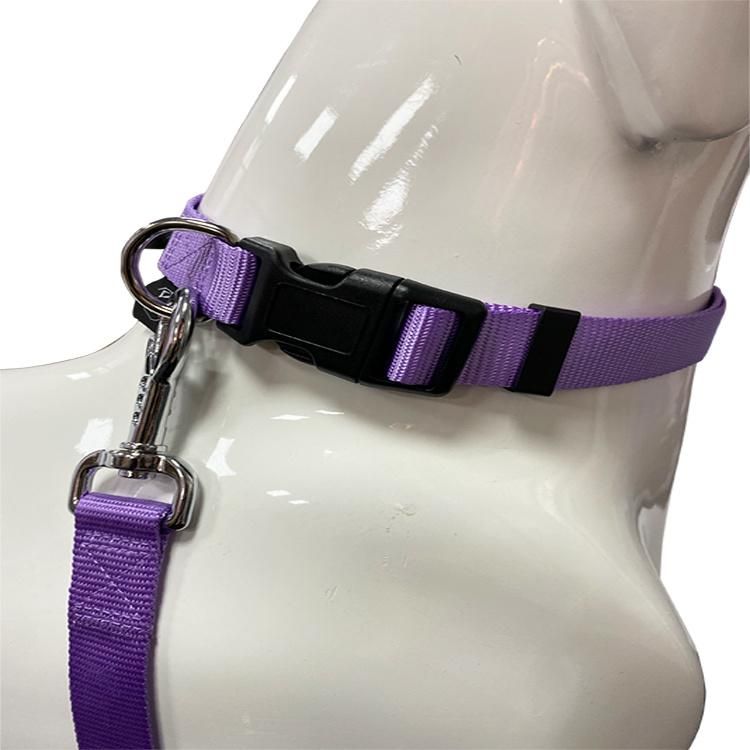 OEM Accept Adjustable Nylon Soft Woven Dog Collar Leash Set