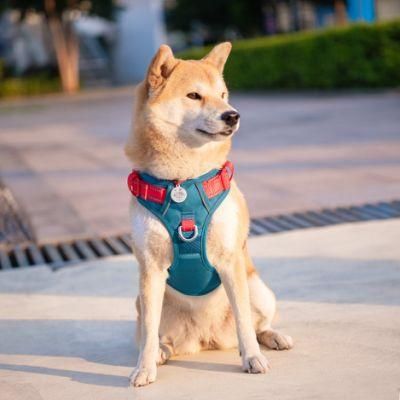 Wholesale Light Reflective No Pull Dog Harness Adjustable Harness Dog with Front and Back D-Ring Buckle