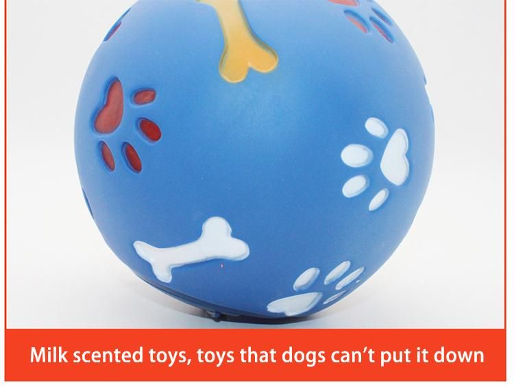 Pet Toy Dog Ball with Food Leakage Function Rubber Rotation Leaking Ball