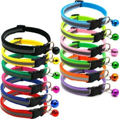 Pet Collar Reflective Strip Pet Bell Collar Suitable for Small Cats and Dogs Pet Supplies