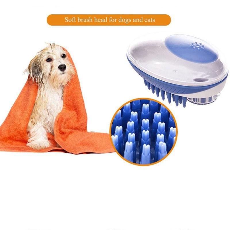 Shampoo Hand Pet Massage Silicon Bath Grooming Dog Brush