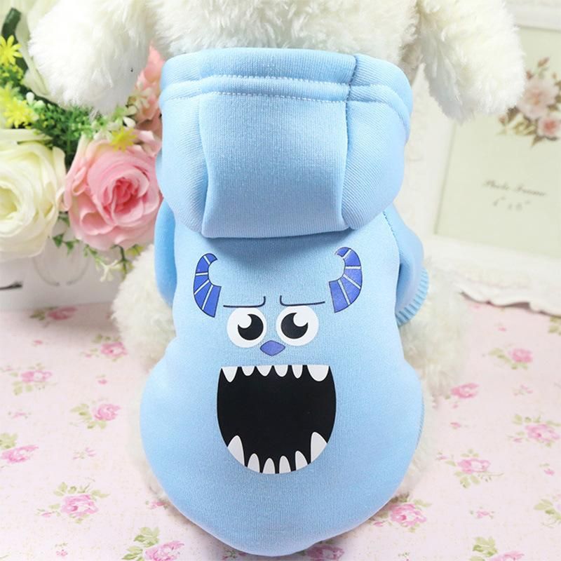 Winter Warm Clothes Dog Accessories Hoodie Cotton Cartoon Pet Clothing