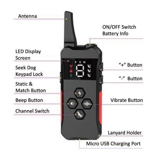 Hot Sale Waterproof 800m Remote Dog Training Collar Dog Shock Collar with Remote for Wholesale