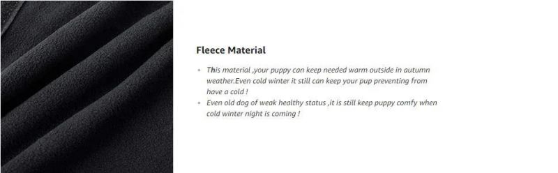 Soft Fleece Lined Dog Coat for Winter Outdoor Sports Pet Vest