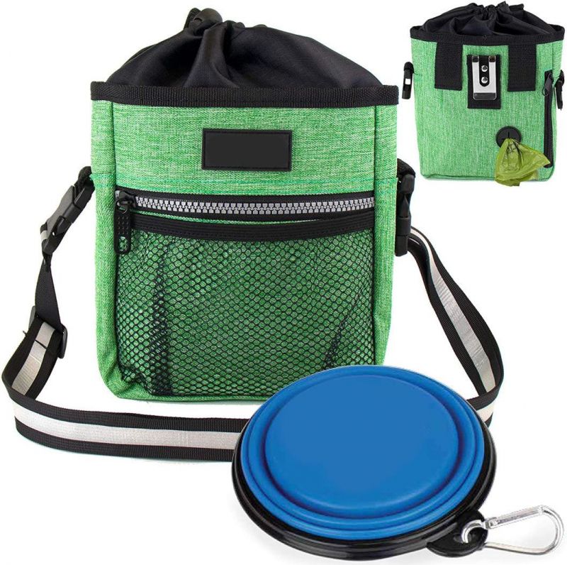 Dog Treat Pouch Dog Training Pouch Bag with Waist Shoulder Strap Poop Bag Dispenser Treat Training Bag