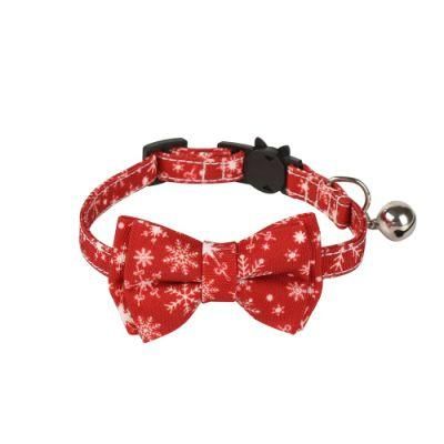 Amazon Hot Selling Adjustable Snowflake Shape Decorative Shiny Puppy Christmas Pet Collars for Cat//