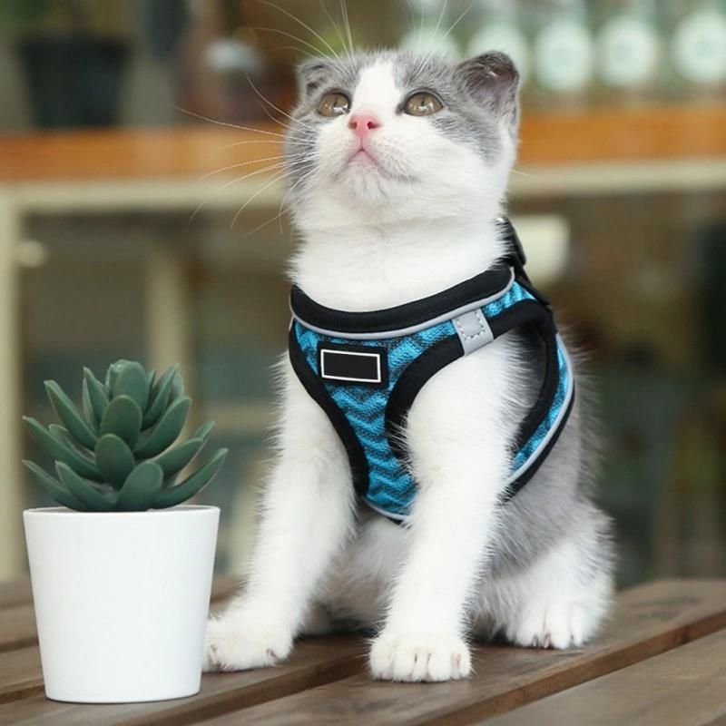 Reflective Pet Vest Cat Dog Harness Pet Outdoor Supplies Adjustable Stripe Wave Chest Strip