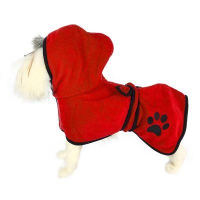 Wholesale Super Absorbent Soft Towel Robe Dog Cat Bathrobe Grooming Pet Product Mokofuwa Anhui
