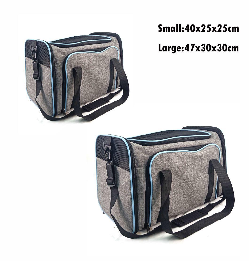 Airline Approved Soft-Sided Portable Luxury Expandable Easy Walk Washable Folding Pet Dog Travel Carrier Bag