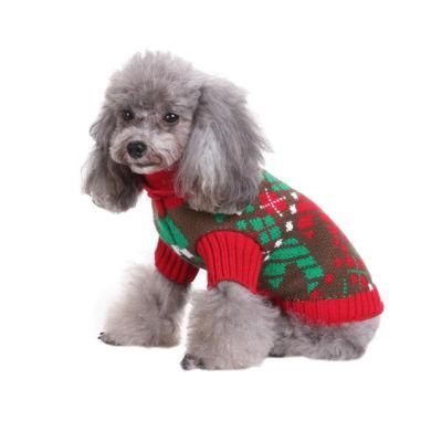 Festive Red Winter Warm Dog Sweater Pet Sweater