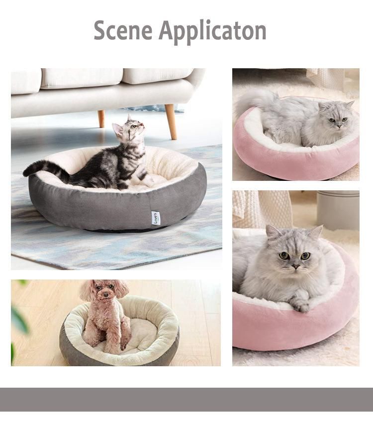 Cabin Round Donut Cat and Dog Cushion Bed