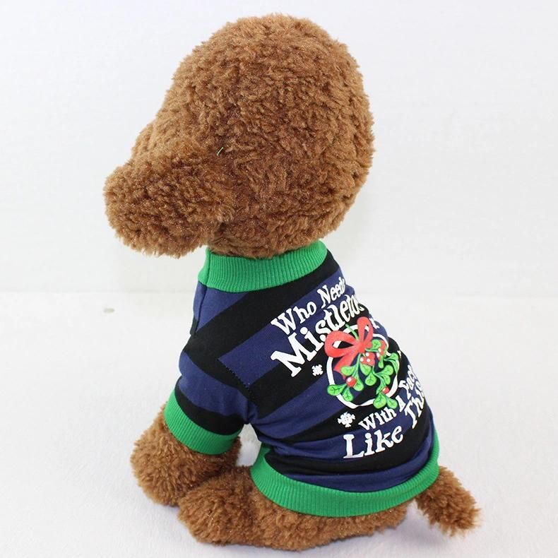 New Spring Summer Pet Clothes Cotton Yarn-Dyed Printing Dog Clothes Teddy Puppy Clothing Manufacturers Wholesale
