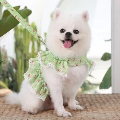 Dog Cat Harness Leash Set Adjustable Lace Pet Harness